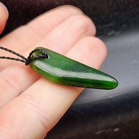 Natural Greenstone Pendant Necklace (AJJC2435)