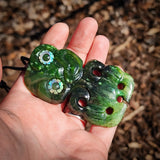 Natural Jade Hei Tiki Pendant Necklace (N1190)