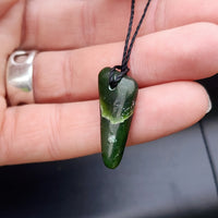 Natural Greenstone Pendant Necklace (AJJC2360)
