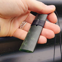 NZ Greenstone Pounamu Toki Pendant Necklace (N336)