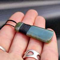 Nephrite Greenstone Toki Pendant Necklace (N333)