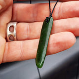 Natural Greenstone Pendant Necklace (AJJC2432)
