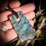 NZ Obay Stone / Polychrome Schist Toki Pendant Necklace (N761)