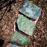 985g Raw Nephrite Jade Carving Slices (R14B759)