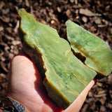 822g Raw Nephrite Jade Carving Slices (R14B771)