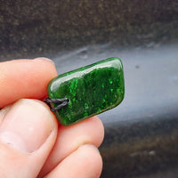 Natural Greenstone Pendant Necklace (AJJC2436)