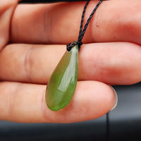 Natural Nephrite Greenstone Pendant Necklace (1BBB198)