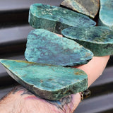 1kg Raw New Zealand Greenstone / Pounamu Carving Slices (R14B421)