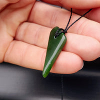 Natural Greenstone Pendant Necklace (AJJC2396)