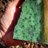 781g Raw Nephrite Jade Carving Slices (R14B784)