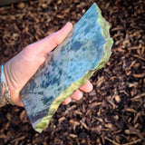 590g Raw Nephrite Jade Carving Slice (R14B681)