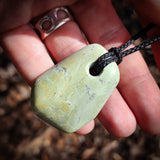 Natural Jade Freeform Pendant Necklace (N1173)
