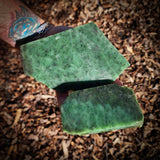 737g Raw Nephrite Jade Carving Slice (R14B742)