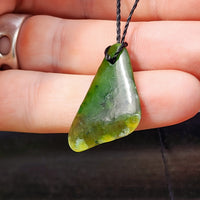 Natural Greenstone Pendant Necklace (AJJC2449)