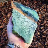 631g Raw Nephrite Jade Carving Slices (R14B696)