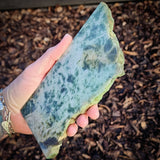 489g Raw Nephrite Jade Carving Slice (R14B685)
