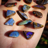 15pcs Raw Australian Boulder Opal Rub Parcel (S14B23)