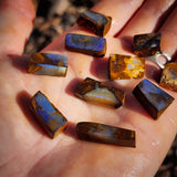 10pcs Raw Australian Boulder Opal Rub Parcel (S14B31)