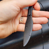 NZ Onewa Lava Stone Toki Pendant Necklace (N470)