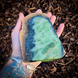 628g Raw Nephrite Jade Carving Slice (R14B687)