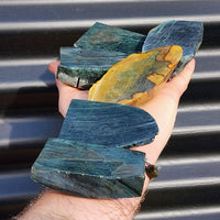 1kg (BUTTS) Raw New Zealand Greenstone / Pounamu Carving Slices (R14B372)