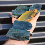 1kg (BUTTS) Raw New Zealand Greenstone / Pounamu Carving Slices (R14B372)