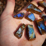 10pcs Raw Australian Boulder Opal Rub Parcel (S14B43)