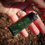 NZ Greenstone Pounamu Toki Pendant Necklace (N1014)