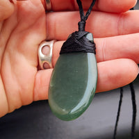 Nephrite Greenstone Patu Pendant Necklace (N329)