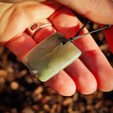 NZ Greenstone Pounamu Toki Pendant Necklace (N991)
