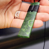 NZ Greenstone Pounamu Toki Pendant Necklace (N296)