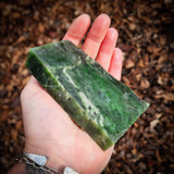 479g Raw Nephrite Jade Carving Slice (R14B673)