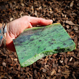 607g Raw Nephrite Jade Carving Slice (R14B772)