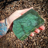 573g Raw Nephrite Jade Carving Slice (R14B754)