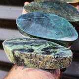 1kg Raw New Zealand Greenstone / Pounamu Carving Slices (R14B486)
