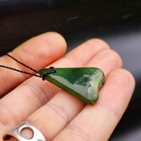 Natural Greenstone Pendant Necklace (AJJC2421)