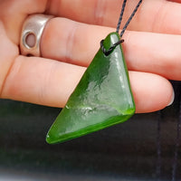 Natural Greenstone Pendant Necklace (AJJC2443)
