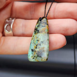 Natural Turquoise Toki Pendant Necklace (1BBB268)