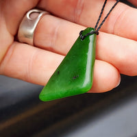 Natural Greenstone Pendant Necklace (AJJC2422)