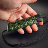 Natural Jade XL Manaia Toki Pendant Necklace (N2214)