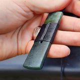 NZ Greenstone Pounamu Toki Pendant Necklace (N448)