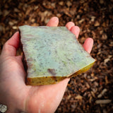519g Raw Nephrite Jade Carving Slice (R14B672)