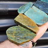 1kg Raw New Zealand Greenstone / Pounamu Carving Slices (R14B371)