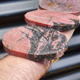 1kg Raw Rhodonite Carving Slices (R14B525)