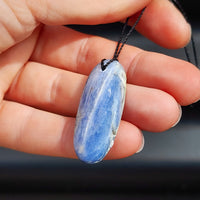 Natural Kyanite Oval Pendant Necklace (1BBB226)