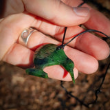 NZ Greenstone Pounamu Kiwi Pendant Necklace (N1009)