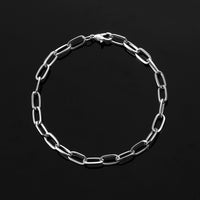 4.7mm Long Link Stainless Steel Chain Bracelet