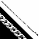 6mm Flat Stainless Steel Chain Bracelet