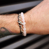 Adults 6mm Rose Quartz Elastic Bracelet