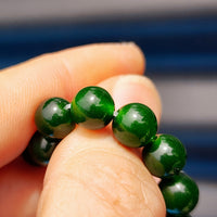 8mm Natural Nephrite Greenstone Elastic Bracelet